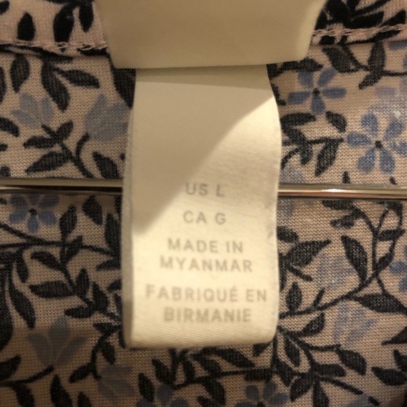 H&M Floral Blouse - Black and Blue - Picture 4 of 6